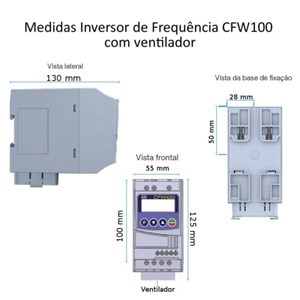 WEG CFW100C04P2S220G2 CONVERSOR FREQUENCIA 1CV 220V 0,75KW MONOF..14248218