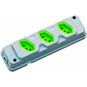 TOMADA EM BARRA 3 T 2P+T 10/20A CZ (TRIPLA) FIOLUX