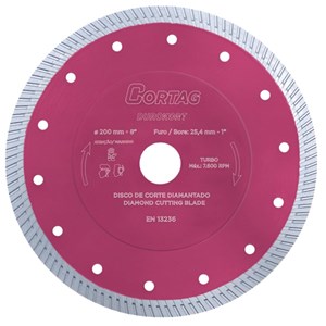 DISCO SERRA MARMORE DIAMANTADO 4.3/8 110 MM ROXO TURBO 60599 CORTAG