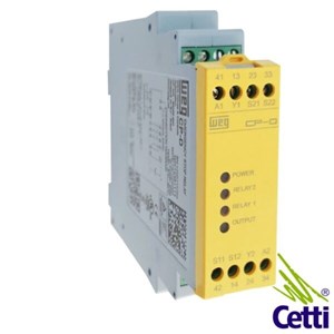 WEG CP-D 301 RELÉ SEG. DUPLO CANAL 24VCC PARADA EMERG.3NA+1F 12381113