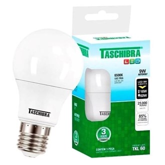 LAMPADA BULBO LED 9 W 6500K BIVOLT 11080248 TASCHIBRA