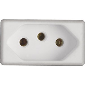 MODULO TOMADA 2P+T 20A 250V BRANCO LIZ / LUX2 57115 / 032 TRAMONTINA