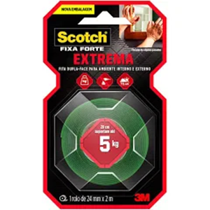 FITA ADESIVA DUPLA FACE TRANS 25X2.0 3M FIXA FIX EXTREM